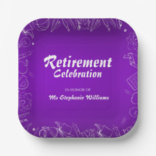 Retired Schoolteacher Celebration Party Paper Plate