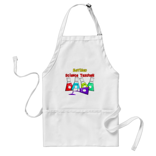 Retired Science Teacher Beeker Design Standard Apron (Front)