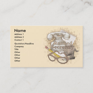 Retired Secretary Business Card