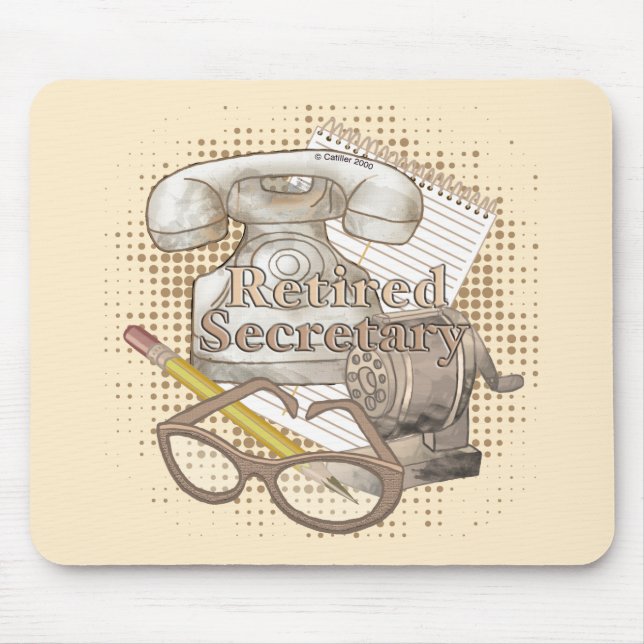 Retired Secretary Mouse Pad (Front)