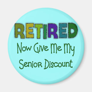 Retired SENIOR DISCOUNT Magnet