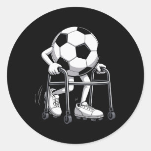 Retired Soccer Player Footll Ll Goal Retirement Classic Round Sticker
