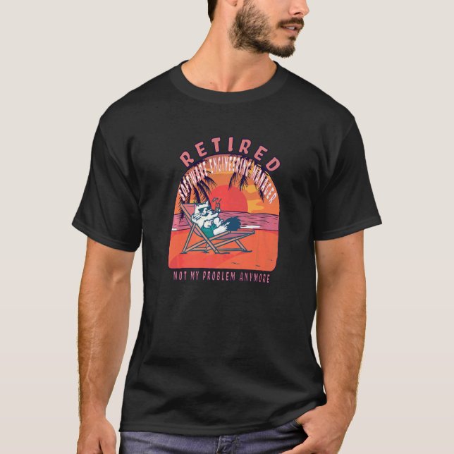 Retired Software Engineering Manager  Retirement T-Shirt (Front)