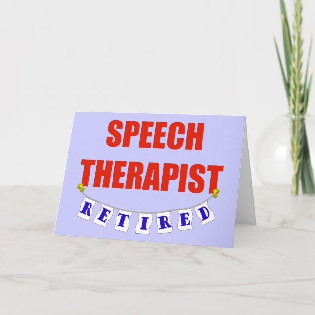 RETIRED SPEECH THERAPIST CARD (Front)