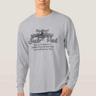 Retired Sub Vet w/ Silver Dolphins T-Shirt