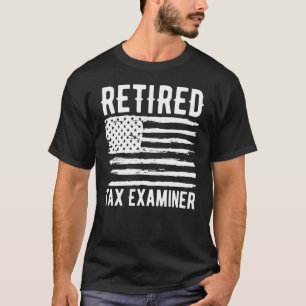 Retired Tax Preparer Profession American Flag T-Shirt
