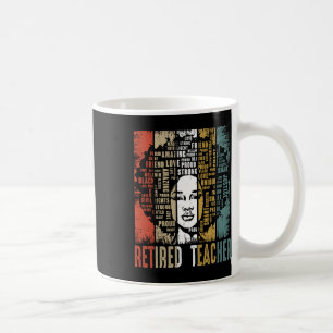 Retired Teacher Afro African American Black Histor Coffee Mug