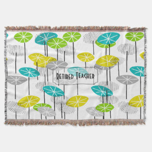 Retired Teacher Artsy Seed Pods Blanket
