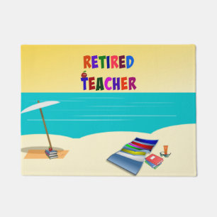 Retired Teacher - At the Beach Doormat