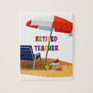 Retired Teacher, Beach Scene Jigsaw Puzzle
