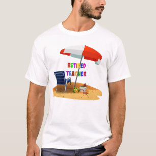 Retired Teacher, Beach Scene T-Shirt
