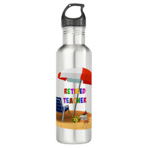 Retired Teacher, colourful design 710 Ml Water Bottle