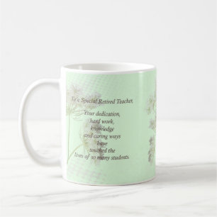 Retired Teacher Gift Mug, Thank You Wildflowers Coffee Mug