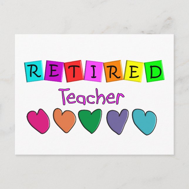 Retired Teacher Gifts Postcard (Front)
