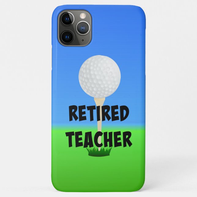Retired Teacher, Golf Ball on a Tee Case-Mate iPhone Case (Back)