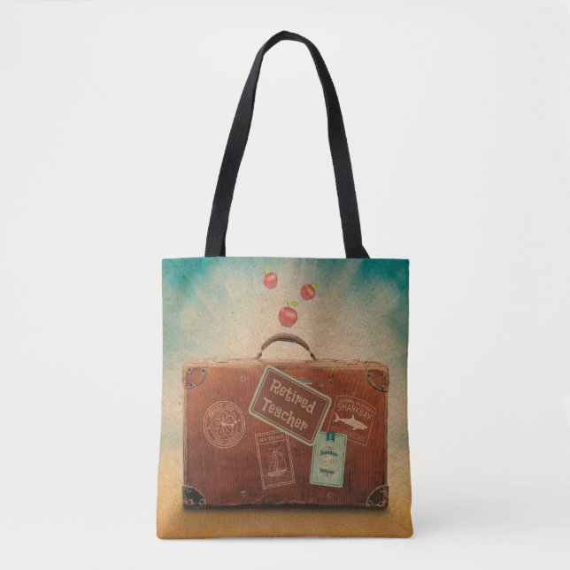 Retired Teacher, More Time to Travel Tote Bag (Front)