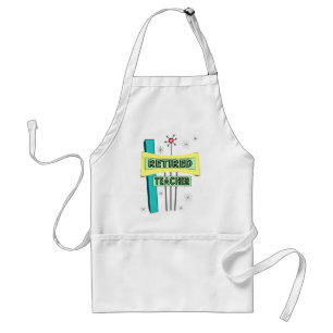 Retired Teacher RETRO Design Standard Apron