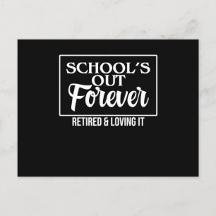 Retired Teacher Teach School Teaching Student Grap Invitation Postcard