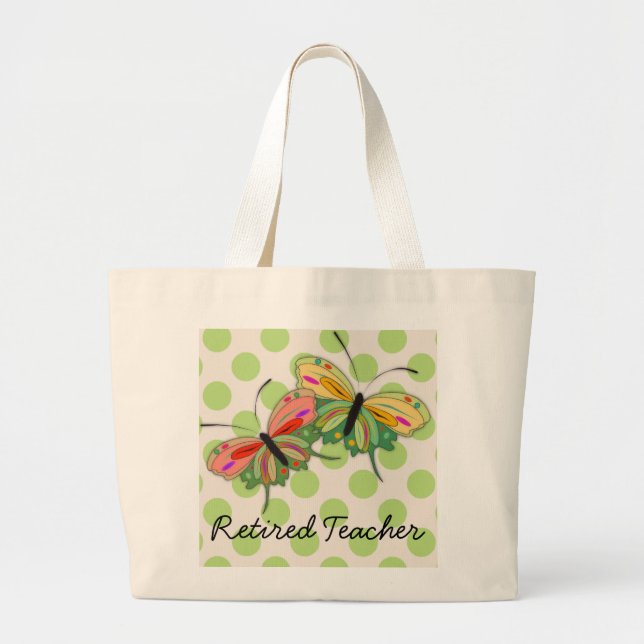 Retired Teacher Tote Bag (Front)