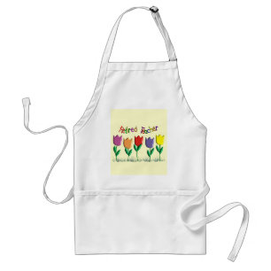 Retired Teacher Tulips Design Gifts Standard Apron