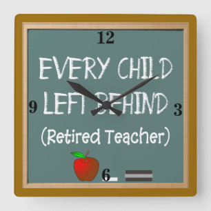 Retired Teacher Wall Clock