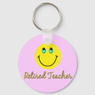 Retired Teacher YELLOW Key Ring