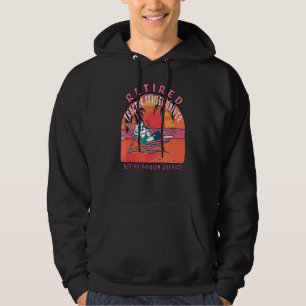 Retired Tractor Trailer Driver  Vintage Retirement Hoodie