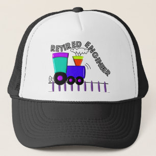 Retired Train Engineer Gifts Trucker Hat
