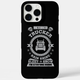 Retired Trucker shirts Funny Truck driver clothing iPhone 16 Pro Max Case