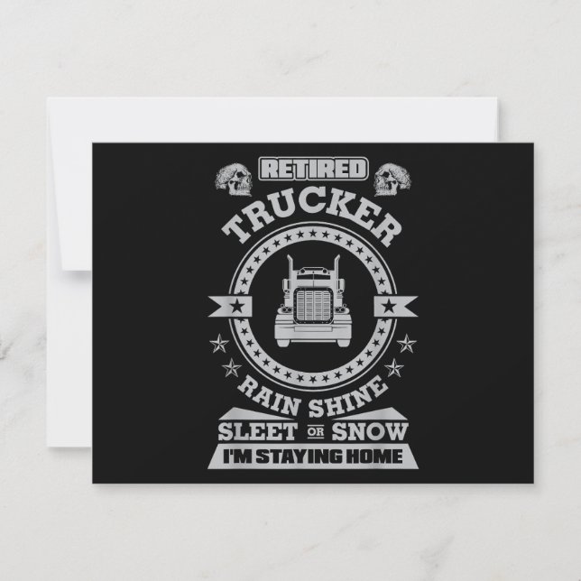Retired Trucker shirts Funny Truck driver clothing Holiday Card (Front)