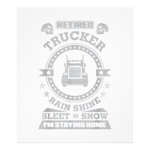 Retired Trucker shirts Funny Truck driver clothing Photo Print