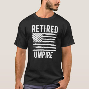 Retired Umpire Profession American Flag Premium T-Shirt