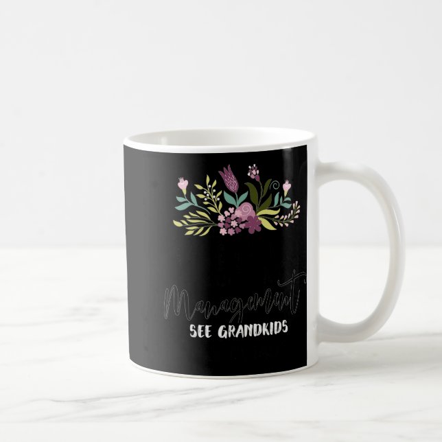 Retired Under New Management See Grandkids Funny R Coffee Mug (Right)