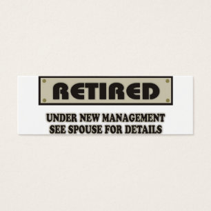 RETIRED. Under New Management. See Spouse