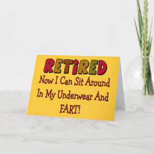 RETIRED "Underwear And Fart"---Funny Card
