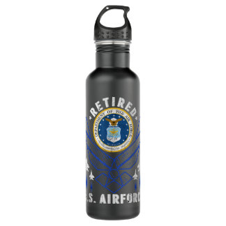 Retired US Air Force Veteran  Retirement Gift Tee  710 Ml Water Bottle