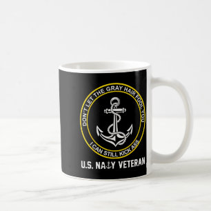 Retired us sailor funny old man us naval veteran coffee mug