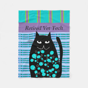 Retired Vet Tech Fleece Blanket