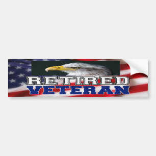 Retired Veteran Bumper Sticker
