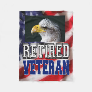 Retired Veteran Fleece Blanket
