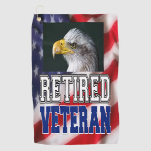 Retired Veteran Golf Towel