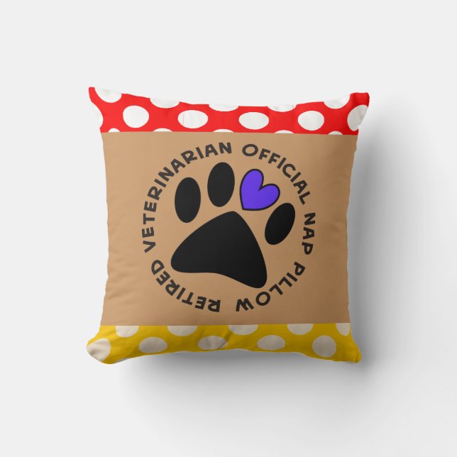 Retired Veterinarian Appreciation Cushion (Front)