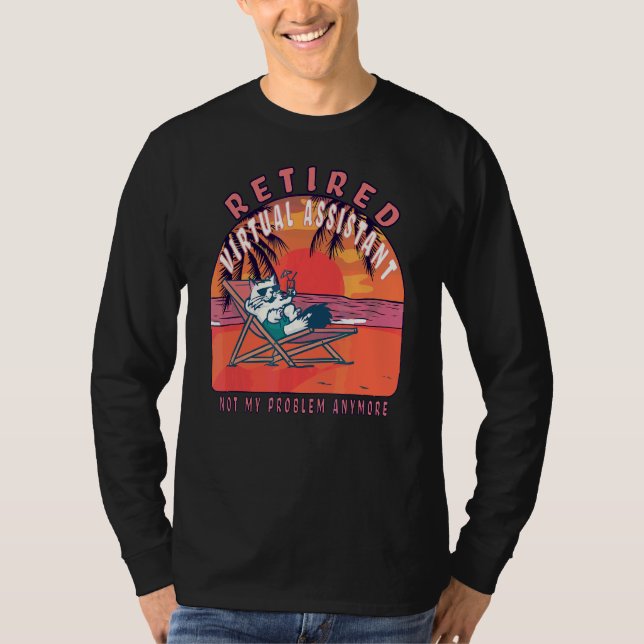 Retired Virtual Assistant  Vintage Retirement T-Shirt (Front)