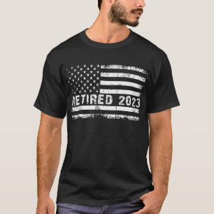 Retired white flag stars and stripes 2023 T-Shirt