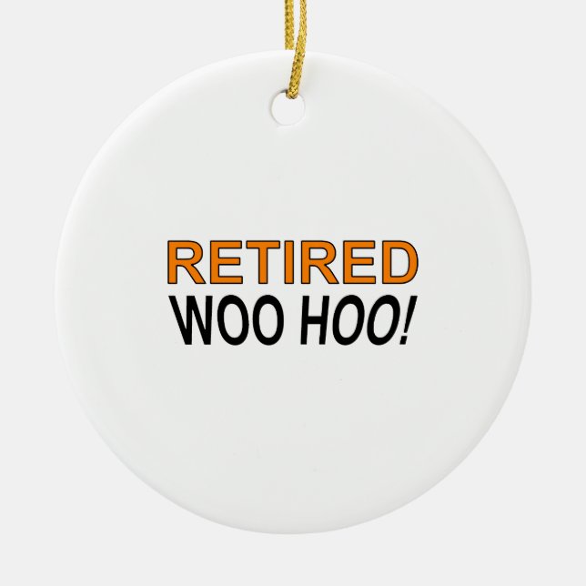 Retired Woo Hoo Ceramic Tree Decoration (Front)