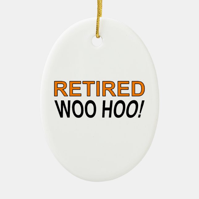 Retired Woo Hoo Ceramic Tree Decoration (Front)