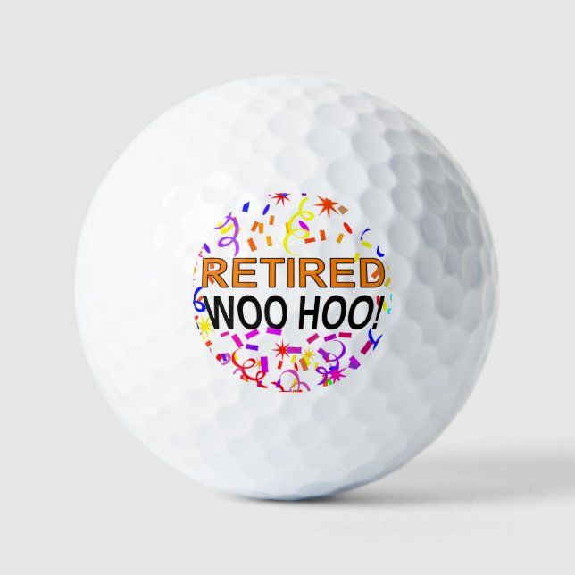 Retired Woo Hoo Confetti Party Golf Balls (Front)