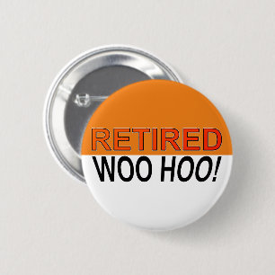 Retired Woo Hoo Orange White 6 Cm Round Badge