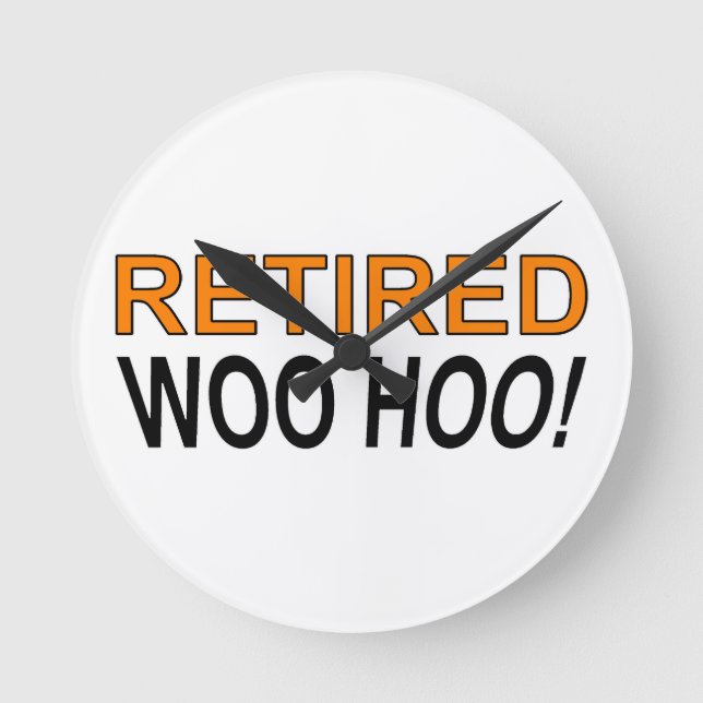 Retired Woo Hoo Round Clock (Front)