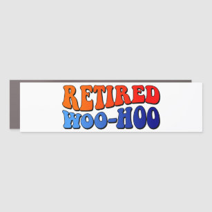 Retired Woo Hoo Vintage Groovy Text Car Magnet